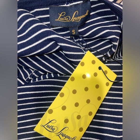 New! Luisa Spagnoli Striped Midi Dress 💙 Small NWT! - Picture 11 of 13